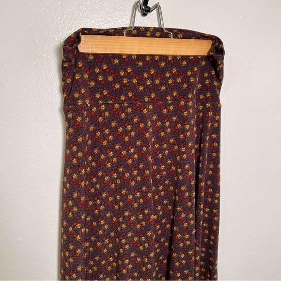 LulaRoe Azure A-Line Skirt Turquoise Floral - Picture 8 of 11